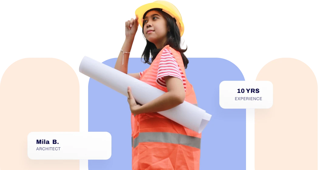 Mila B., architect with 10 years of experience